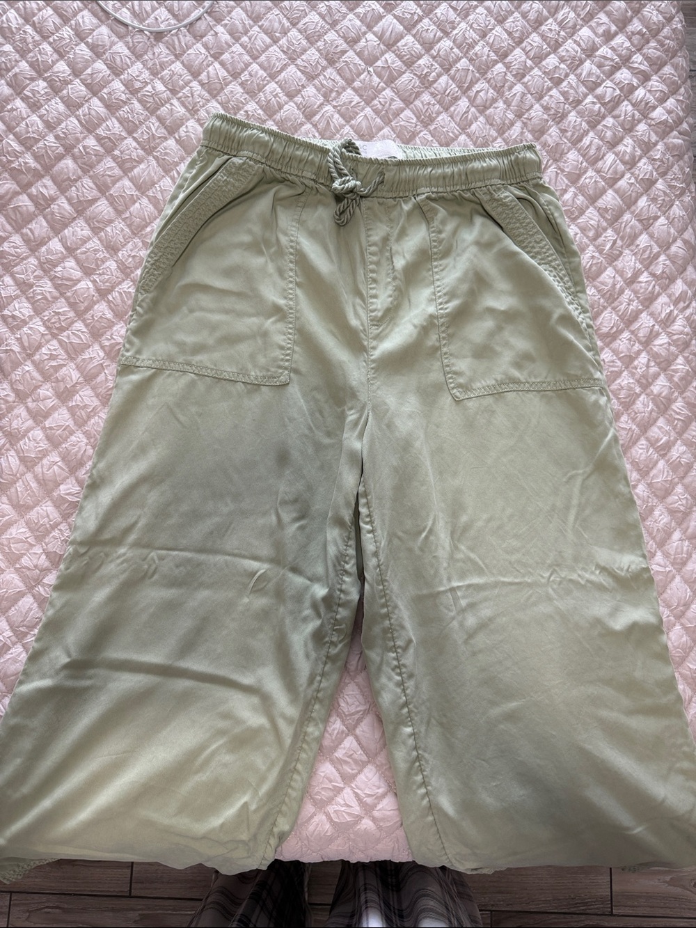 C&C California Light Olive Drawstring Cargo Pants